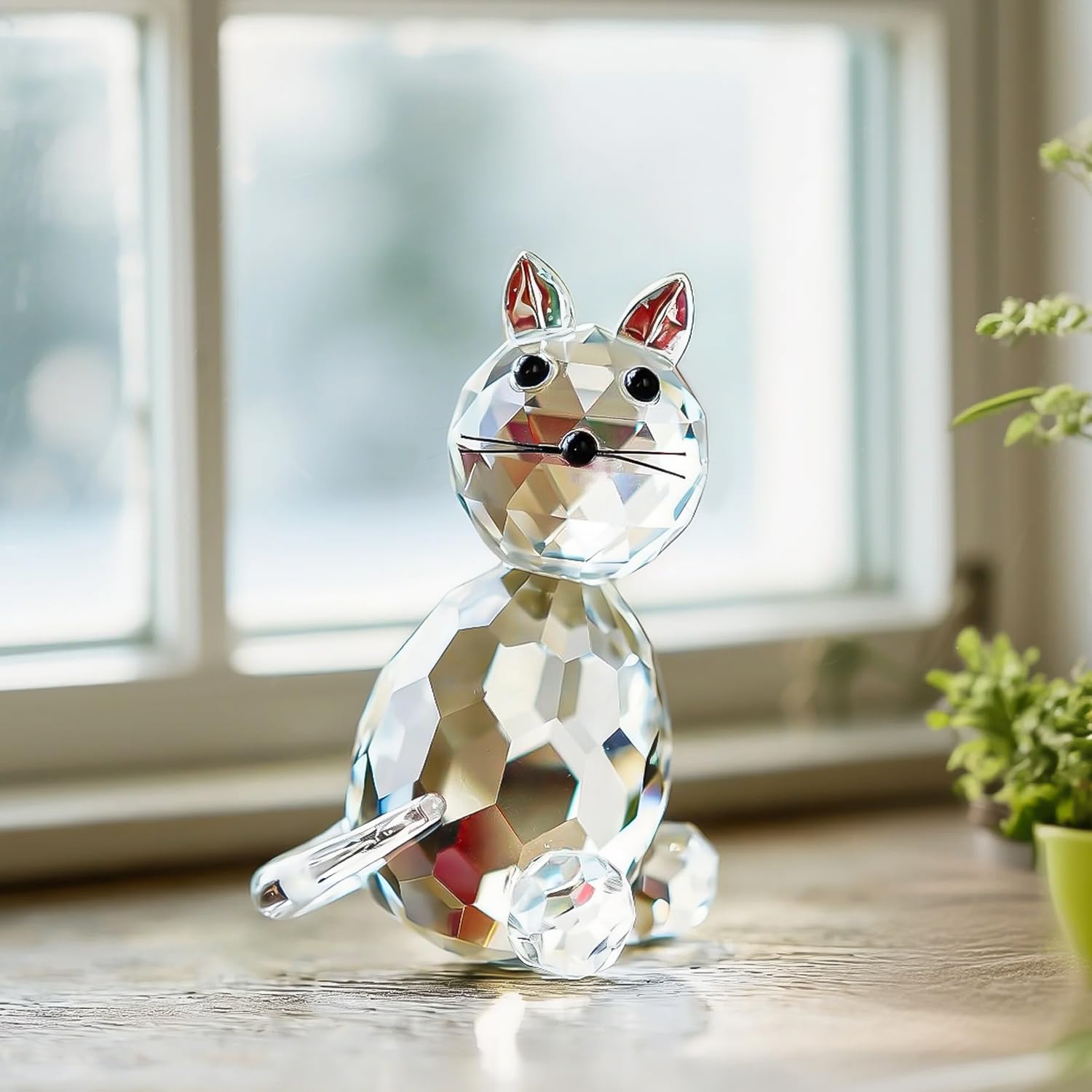 Amazon.com: H&D HYALINE & DORA Crystal Collectible Standing Cat